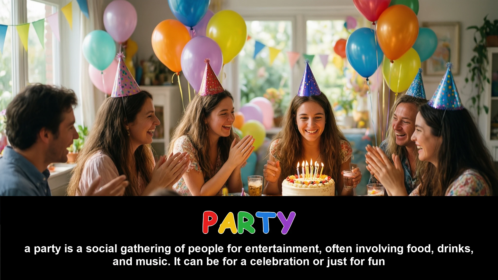English Illustration for party